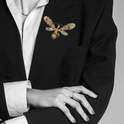 Angel with Butterfly Wings Brooch for Women