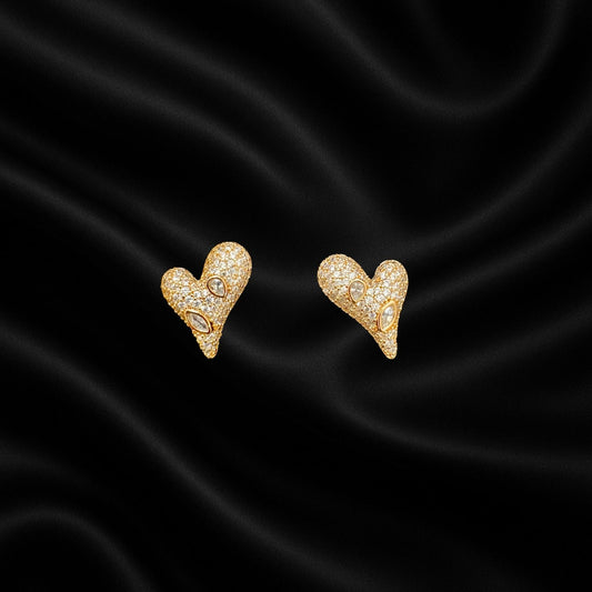 Cute Heart Stud Earrings for Women