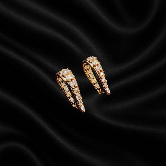 Elegant Crystal Hoop Earrings for Women