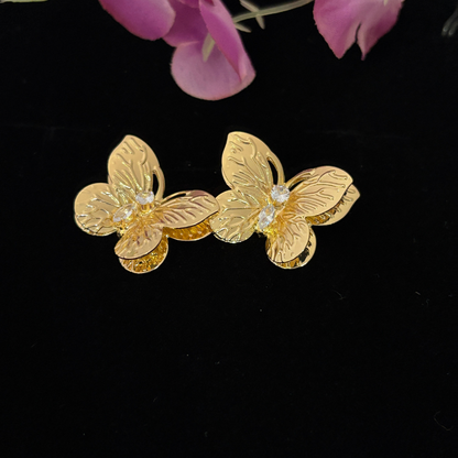 Golden 3D Butterfly Elegance