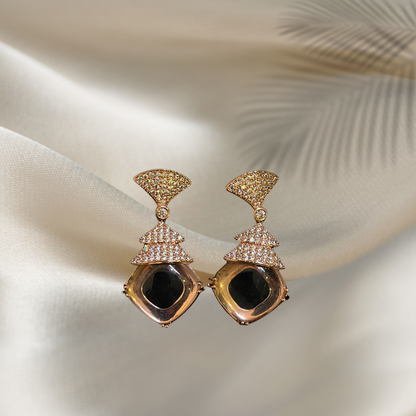 Bold Dangling AD Studded Earrings for Women
