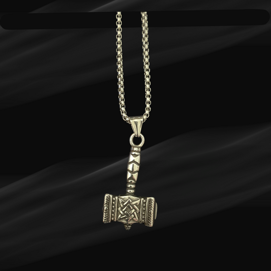Thor Hammer Pendant with Chain