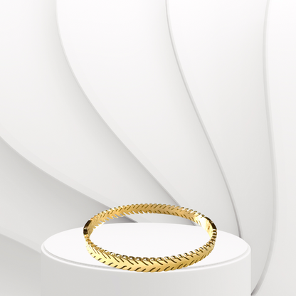 Cutting-Edge Leaf-Inspired Hand Cuff Bracelet,