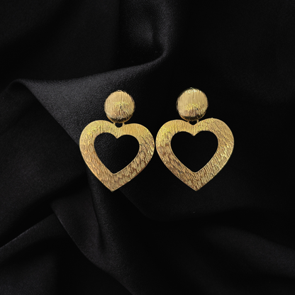 Bold Heart Drop Earrings