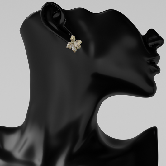 Pretty Flower AD Studded Earrings for Women