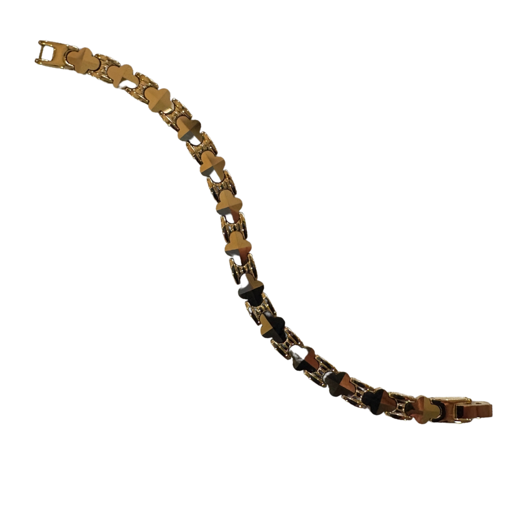 Unisex Premium Ceramic Chain Bracelet | Golden