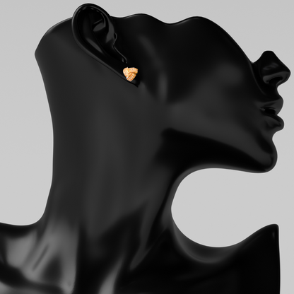Cute Little Asscher Cut Triangle Ear Tops for Girls