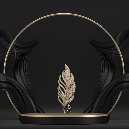 Elegant Leaf Brooch for Women