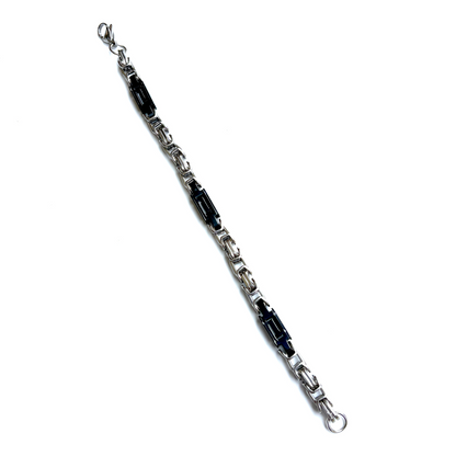 Men's Unique Chain Bracelet with Brick Bar