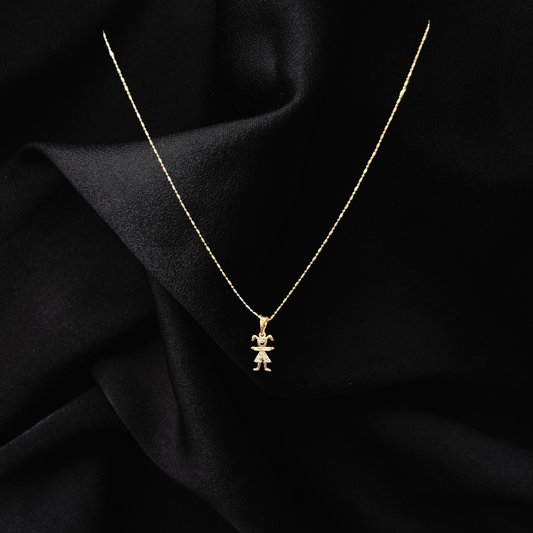 Chain & Sparkling Doll Pendant