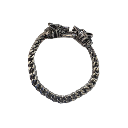 Wolf Head Viking Bracelet for Men & Boy | Norse Jewelry