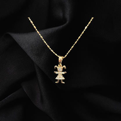 Chain & Sparkling Doll Pendant