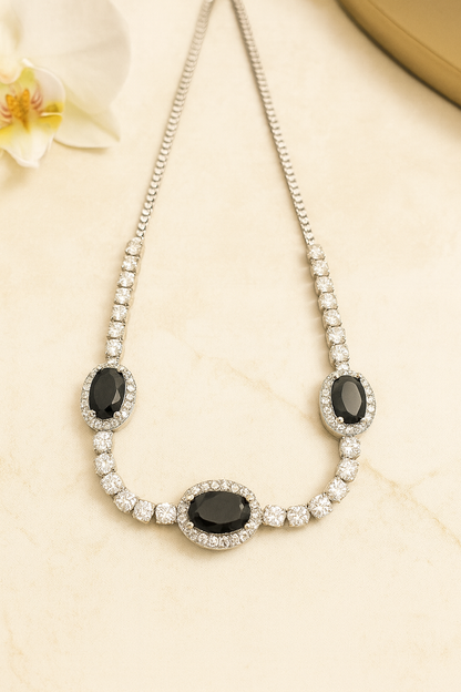 Elegant Oval Gemstone Bracelet Sparkling Crystals Adjustable Bracelet