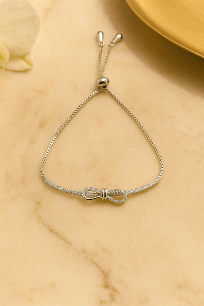 Elegant Sparkling Chic Bow Knot Adjustable Bracelet