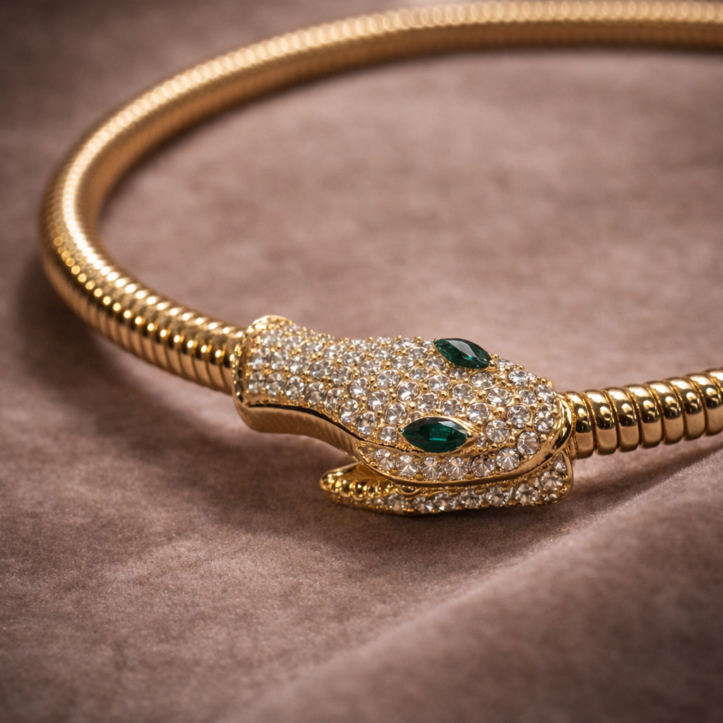 Snake Choker with Emerald Eyes and AD