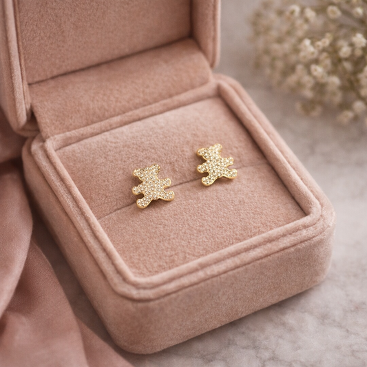 Cute Teddy Earrings for Kids and Girls