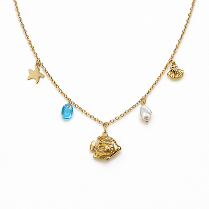 Elegant Charm Necklace with Gemstone