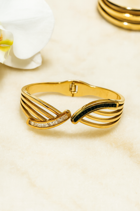 Infinity Heavy AD-Studded Handcuff Bracelet