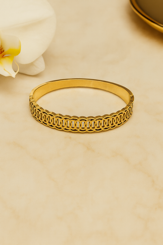 Elegant Designer Cutout Bracelet