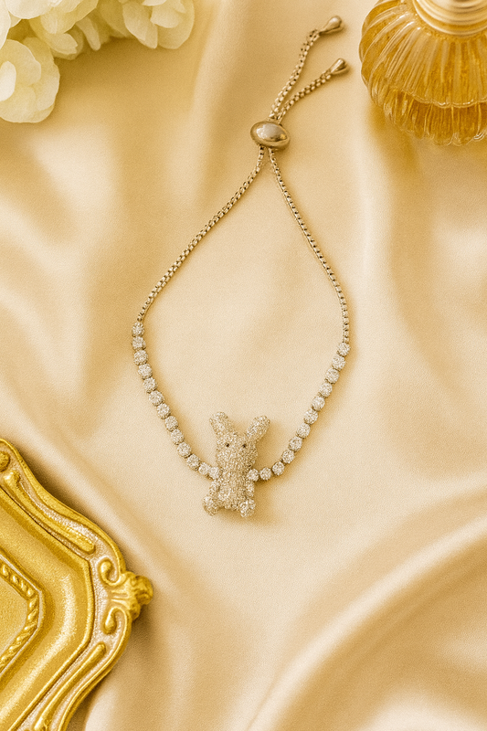 Cute Teddy Bear Charm Adjustable Bracelet