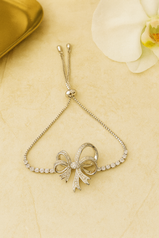Bow Knot Crystal Adjustable Bracelet