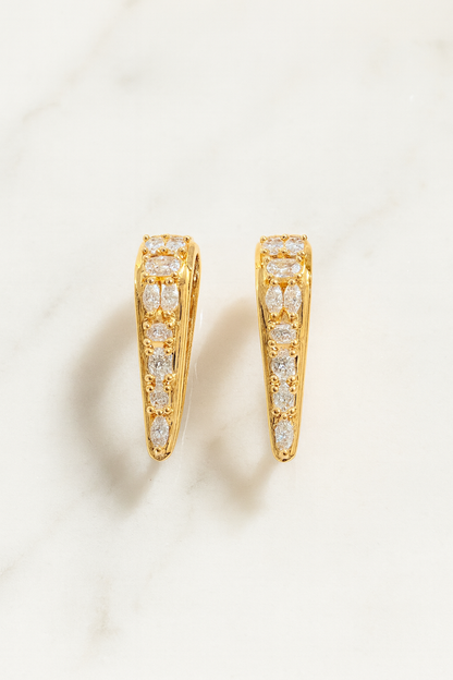 Elegant Crystal Hoop Earrings for Women