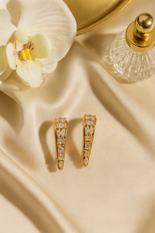 Elegant Crystal Hoop Earrings for Women