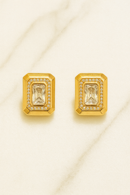 Gold-Plated Stud Earrings for Women
