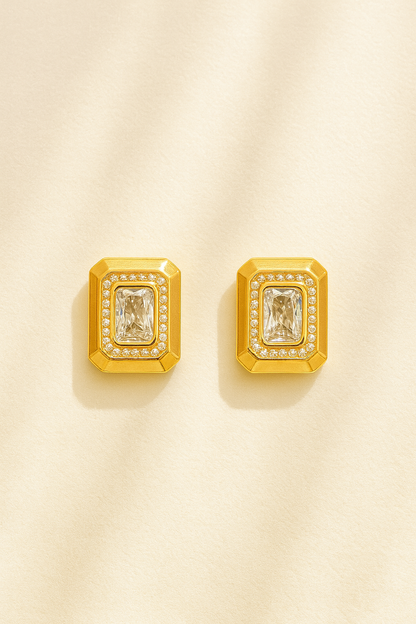 Gold-Plated Stud Earrings for Women