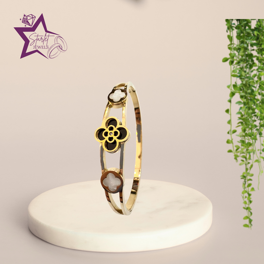 Floral Gold Plated Bracelet