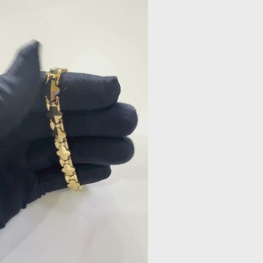 Unisex Premium Ceramic Chain Bracelet | Golden