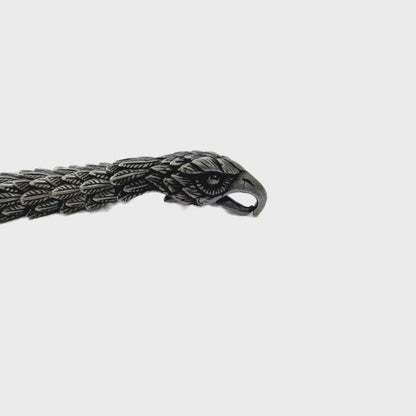 Viking Eagle Head Pure Titanium Premium Steel Bracelet