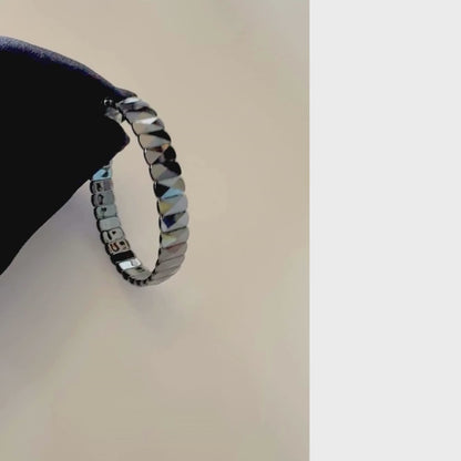 Unisex Premium Diamond Cut Ceramic Cuff Bracelet