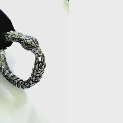 Viking Eagle Head Pure Titanium Premium Steel Bracelet