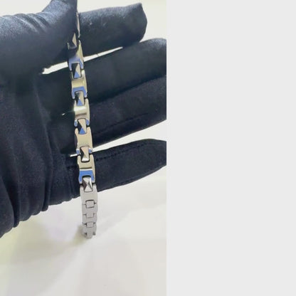 Unisex Premium Ceramic Chain Bracelet | Silver