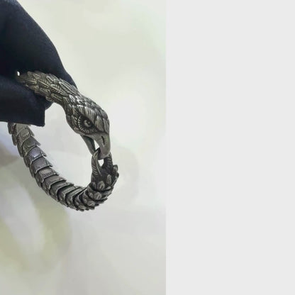 Viking Eagle Head Pure Titanium Premium Steel Bracelet